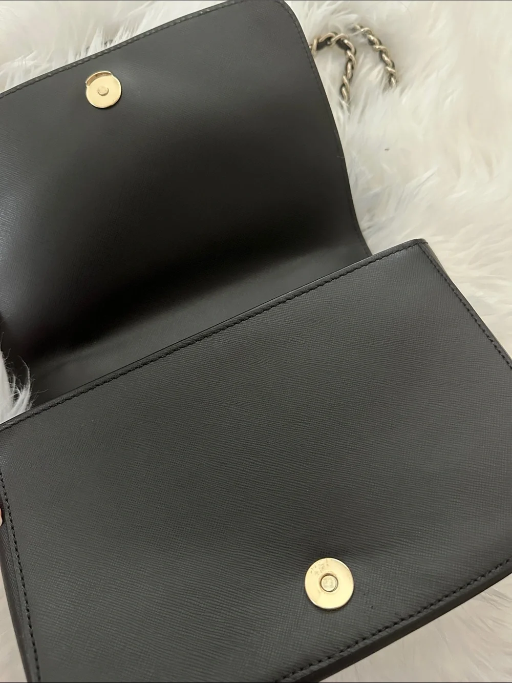 Tory Burch Black Leather Crossbody with Gold-Tone Logo